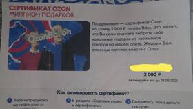 Как подарить сертификат Ozon другому человеку в Сплав