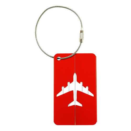 Бирка багажная Verona Plane, красный в Сплав