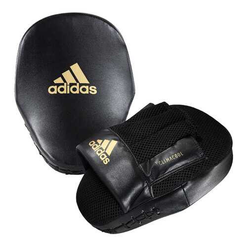Лапы adidas Curved Speed Mesh Coach Mitts черно-золотые в Сплав