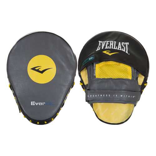 Лапы боксерские Everlast Evergel Mantis Mitts, нат. кожа в Сплав