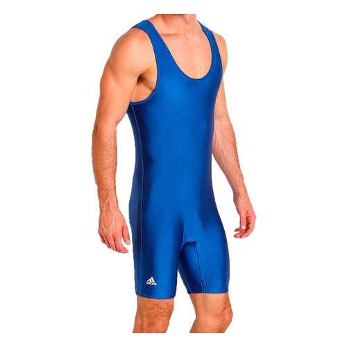 Трико борцовское Adidas детское Wrestling Solid Singlet синее YL 152 см в Сплав