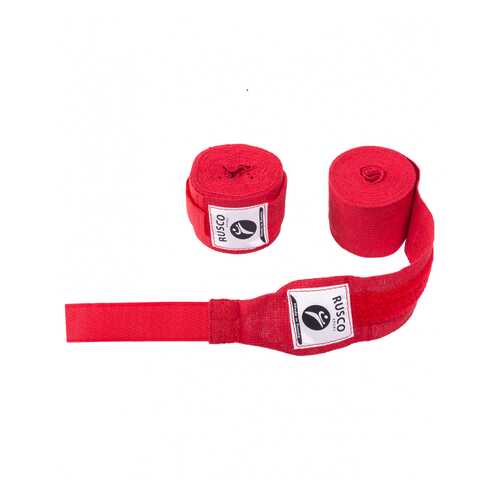 Бинт боксерский Rusco Sport, 4,5 м, хлопок, красный в Сплав