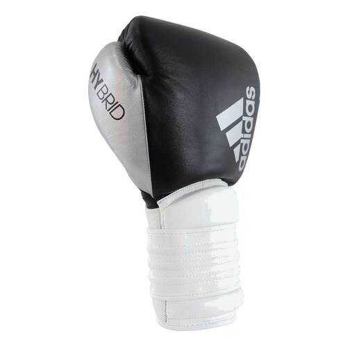 Боксерские перчатки Adidas Hybrid 300 черные/белые/серебристые 14 унций в Сплав