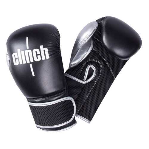 Боксерские перчатки Clinch Aero черные/серебристые 10 унций в Сплав