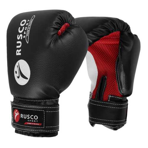 Перчатки боксерские RUSCO SPORT кож.зам. 10 Oz черные RuscoSport в Сплав