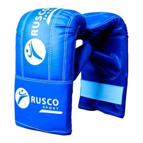 Перчатки снарядные Rusco Sport, кожзам, синий (S) в Сплав