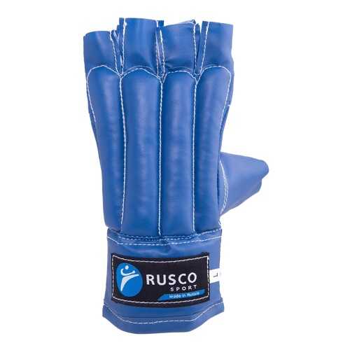 Перчатки снарядные Rusco Sport, шингарды, кожзам, синий (M) в Сплав