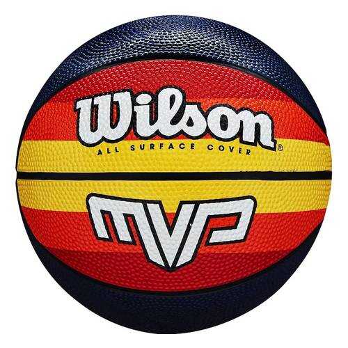 Мяч баскетбольный Wilson MVP Retro WTB9016, 7, темно-синий, любительский, клееный в Сплав