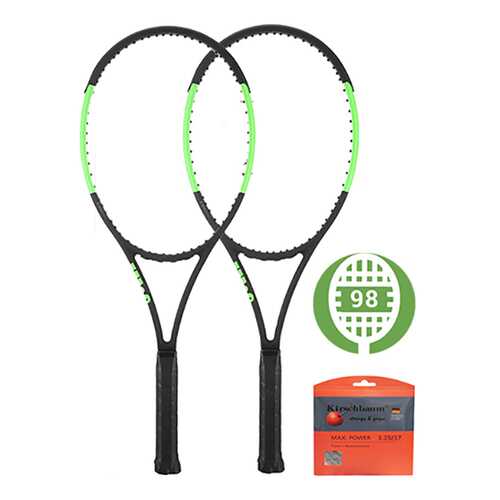 Ракетка для большого тенниса Wilson Blade 98S черная/зеленая в Сплав