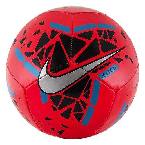 Мяч футбольный Nike Pitch SC3807, 5, красный, любительский, машинная сшивка в Сплав