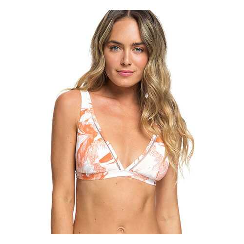 Верх купальника Roxy Tropical Sand ERJX303916, bright white jungle boogie, M в Сплав