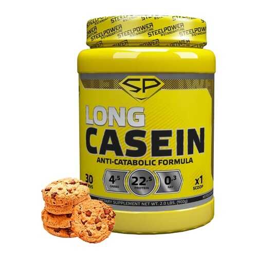 Казеин LONG CASEIN, 900 гр, вкус «Молочное печенье», STEELPOWER в Сплав