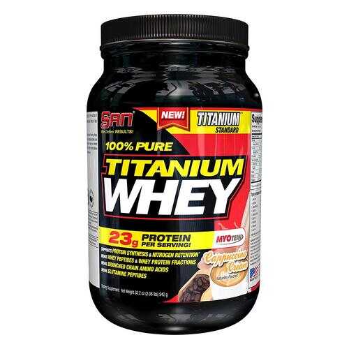 Протеин SAN Titanium Whey 100% Pure 908 г Cappuccino Cream в Сплав