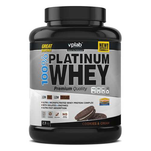 Протеин VPLab 100% Platinum Whey 908 г Cookies & Cream в Сплав