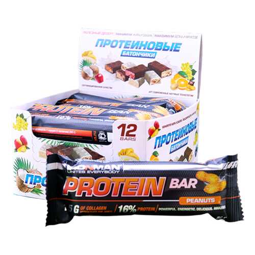 Батончик Ironman Protein Bar 12 50 г, 12 шт., орех в Сплав
