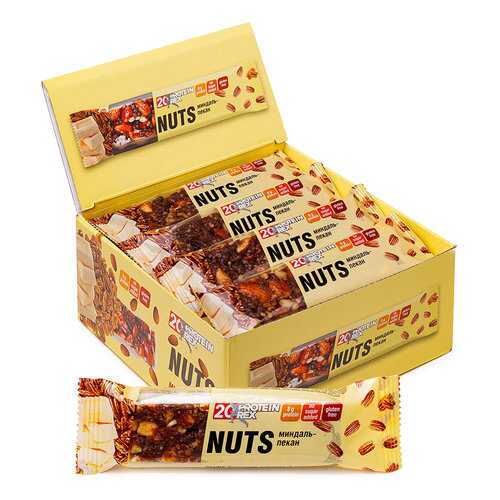 Батончик ProteinRex Nuts 12 0,04 г, 12 шт., миндаль/пекан в Сплав