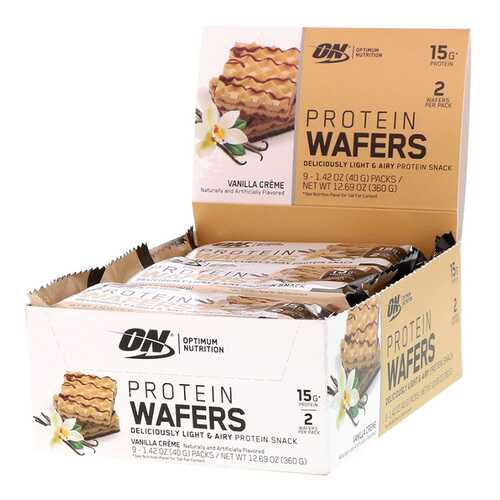 Optimum Nutrition Вафли Protein Wafers 40 г, 9 шт, вкус: ванильный крем в Сплав