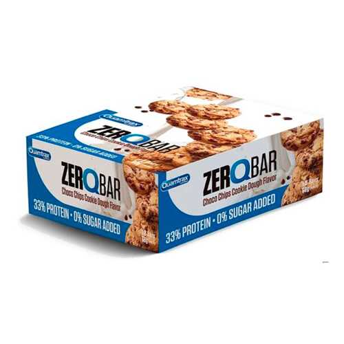 Quamtrax Nutrition Батончики Zero Q-Bar 60 г, 12 шт, вкус: печенье с шоколадом в Сплав