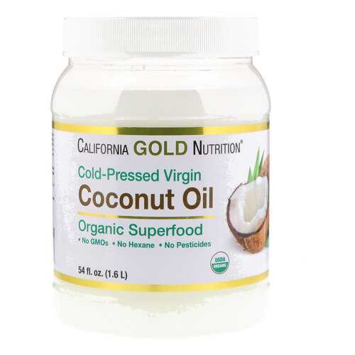 Органическое кокосовое масло California Gold Nutrition 1,6 л в Сплав