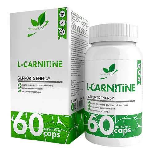NaturalSupp L-карнитин тартрат Tartrate 60 капсул без вкуса в Сплав