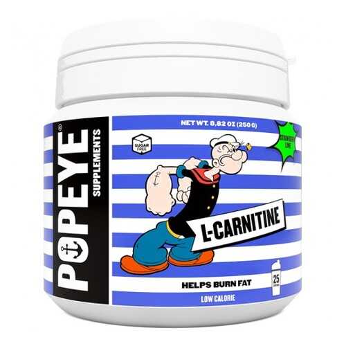 Popeye Supplements L-карнитин тартрат 250 г, клубника-лайм в Сплав