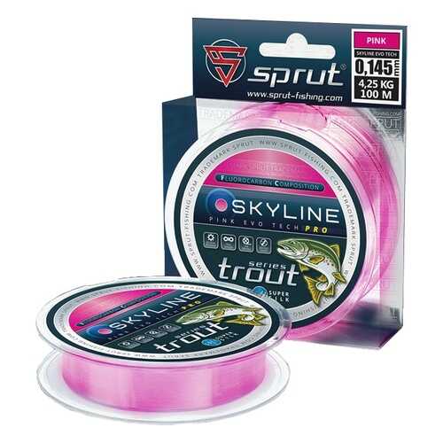 Леска монофильная Sprut Skyline Evo Tech Pro Pink 100 м, 0,305 мм, 8,55 кг в Сплав