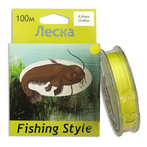 Леска плетеная Fishing Style RL2902 0,18 мм, 100 м, 15,4 кг желтая в Сплав