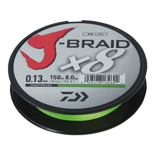 Леска плетеная J-Braid X8 флуор.-желтая 150m в Сплав