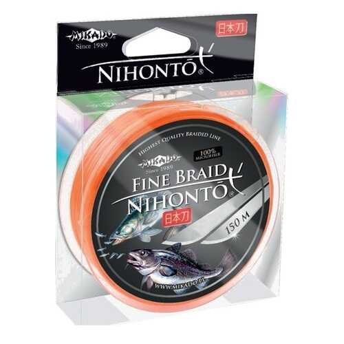 Шнур плетёный Mikado Nihonto Fine Braid Orange, 0,08 в Сплав
