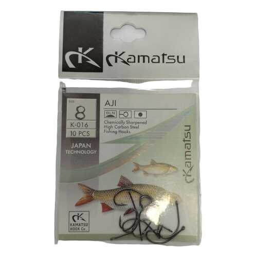 Рыболовные крючки Kamatsu AJI №8, 10 шт. в Сплав