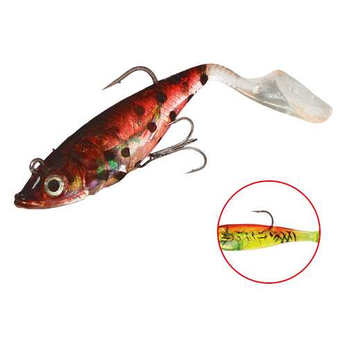 Виброхвост оснащенный Mikado Crystal Fish WXH-66 14 см, 56, 2 шт. в Сплав