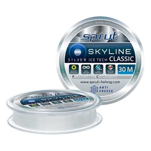 Леска монофильная Sprut Skyline Classic Silver, 30 м, 0,145 мм, 4,05 кг в Сплав