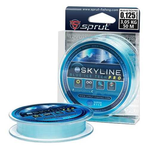 Леска монофильная Sprut Skyline IceTech Pro Blue 50 м, 0,125 мм, 3,05 кг в Сплав
