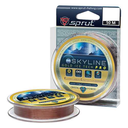 Леска монофильная Sprut Skyline IceTech Pro Gold 50 м, 0,165 мм, 4,95 кг в Сплав