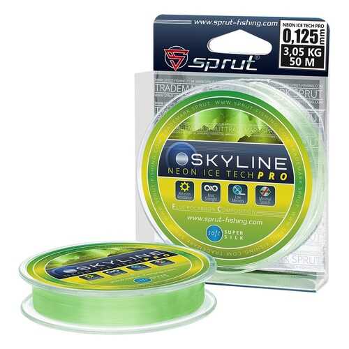 Леска монофильная Sprut Skyline IceTech Pro Neon 50 м, 0,125 мм, 3,05 кг в Сплав