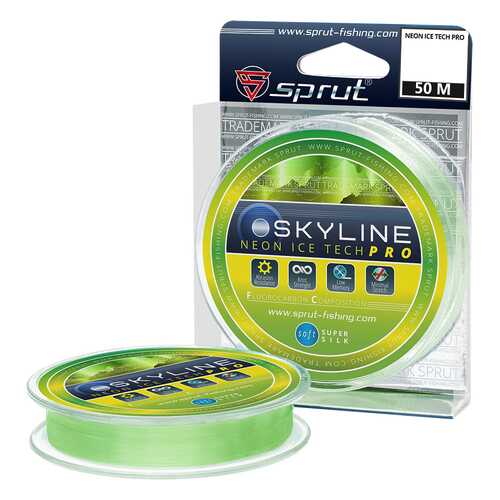 Леска монофильная Sprut Skyline IceTech Pro Neon 50 м, 0,205 мм, 6,15 кг в Сплав