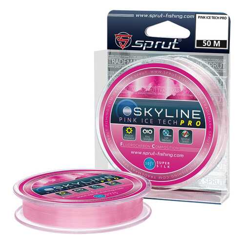 Леска монофильная Sprut Skyline IceTech Pro Pink 50 м, 0,165 мм, 4,95 кг в Сплав