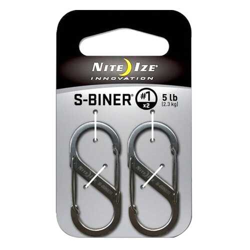Набор карабинов Nite Ize S-Biner #1 2 шт. SB1-2PK-01 Black в Сплав