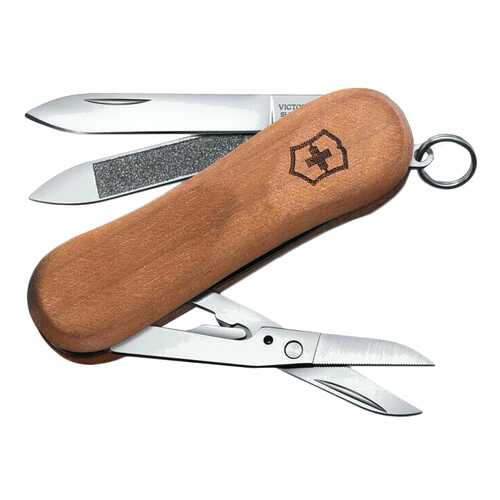 Мультитул нож-брелок Victorinox Classic EvoWood 5 функций Коричневый в Сплав