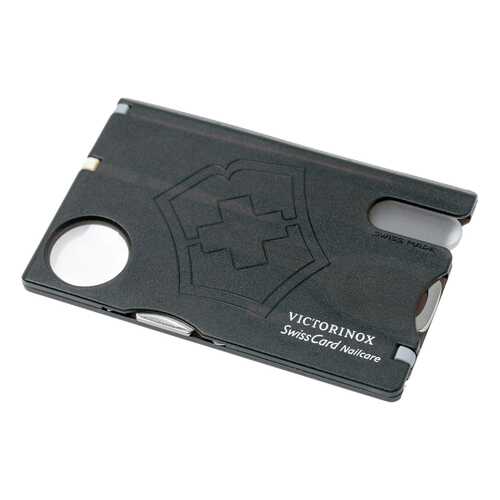 Мультитул швейцарская карточка Victorinox SwissCard Nailcare 13 функций Черный в Сплав
