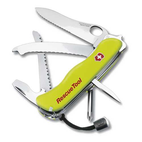 Мультитул Victorinox Rescue 0.8623.MWN 113 мм желтый, 14 функций в Сплав