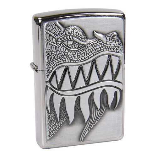 Зажигалка Zippo 200 Fire Breathing Dragon Brushed Chrome в Сплав