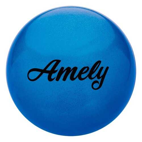 Мяч гимнастический Amely AGB-101, синий с блестками, 15 см в Сплав