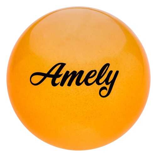 Мяч гимнастический Amely AGB-102, оранжевый с блестками, 15 см в Сплав